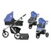 Универсальная коляска Bertoni 2 в 1 CARRERA  Grey - Blue Babies